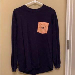 Navy Southern Marsh Long Sleeve Pocket Tee